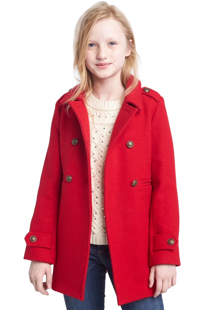 manteau rouge bebe